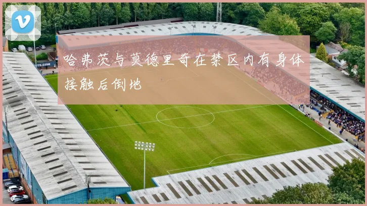 哈弗茨与莫德里奇在禁区内有身体接触后倒地